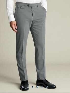 Charles Tyrwhitt Light Gray Slim Dress Trousers